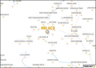 map of Maluco