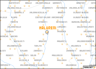 map of Mălureni