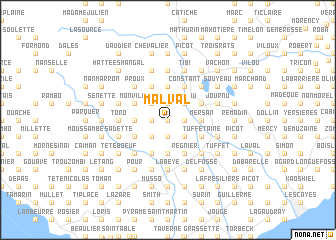 map of Malval