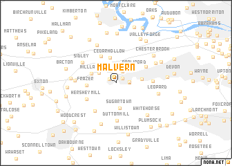 map of Malvern