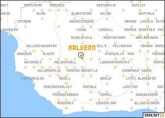 map of Malvern