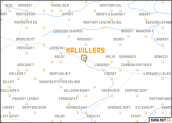 map of Malvillers