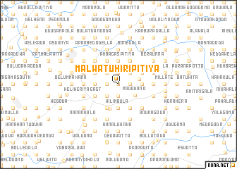 map of Malwatuhiripitiya