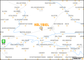 map of Malý Biel