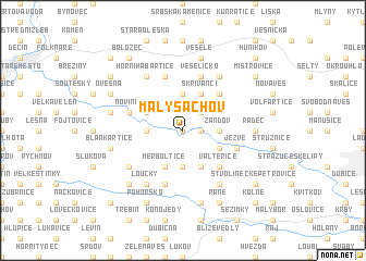 map of Malý Šachov