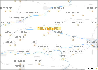 map of Malyshevka