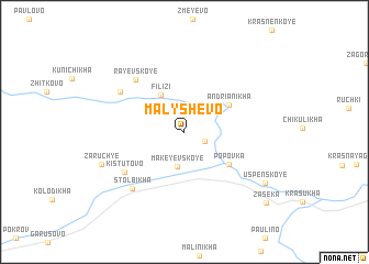 map of Malyshevo