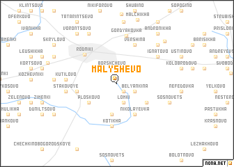 map of Malyshevo