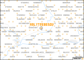 map of Malý Třebešov