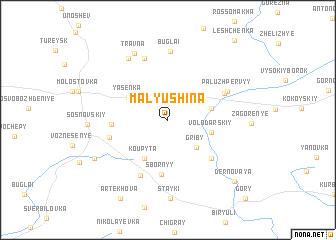 map of Malyushina