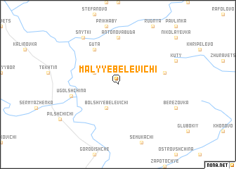 map of Malyye Belevichi