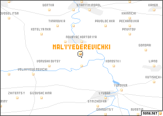 map of Malyye Derevichki