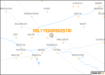 map of Malyye Dorogostai