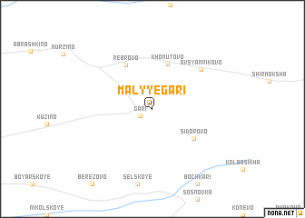 map of Malyye Gari