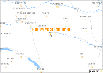 map of Malyye Kalinovichi