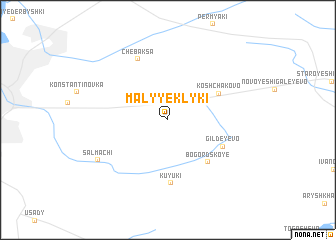 map of Malyye Klyki