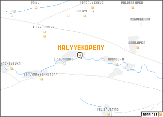 map of Malyye Kopeny
