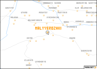 map of Malyye Rozhki