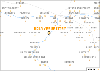 map of Malyye Svetitsy