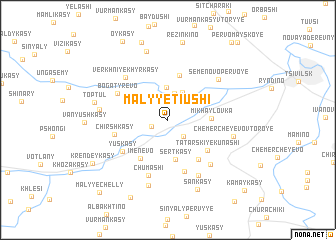 map of Malyye Tiushi