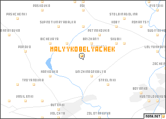 map of Malyy Kobelyachek