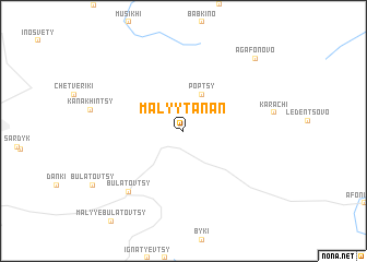 map of Malyy Tanan