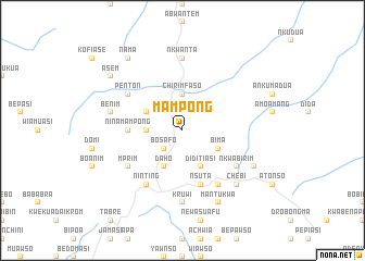 map of Mampong