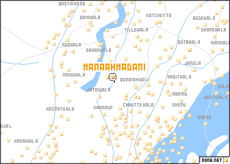 map of Māna Ahmadāni