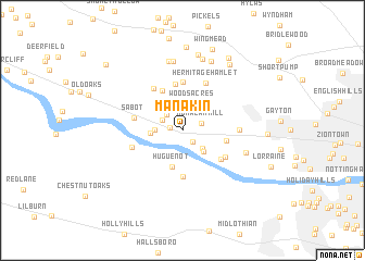 map of Manakin