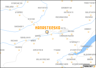 map of Manastersko