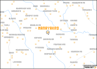 map of Manayakro