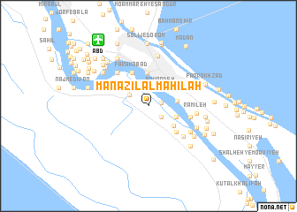 map of Manāzil al Maḩīlah