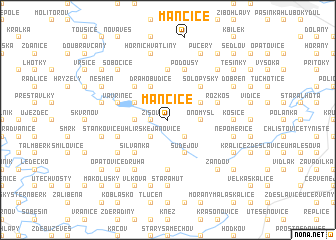 map of Mančice