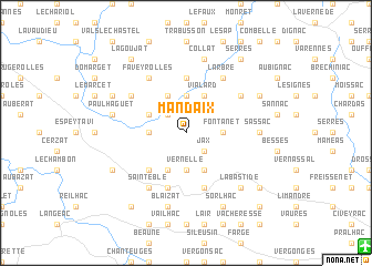 map of Mandaix