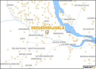 map of Mandān Manjīwāla