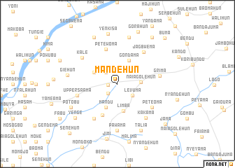 map of Mandehun