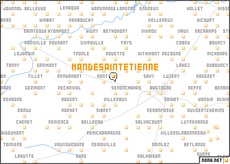 map of Mande Saint-Étienne
