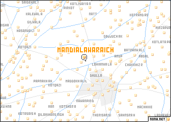 map of Mandiāla Warāich