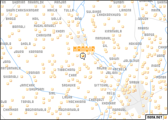 map of Mandir