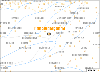 map of Mandi Sādiqganj