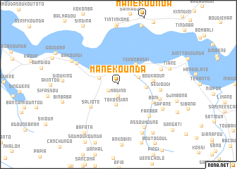 map of Manékounda