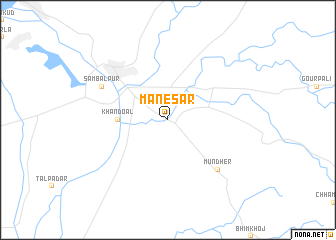 map of Mānesar