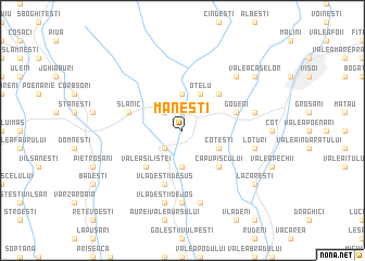 map of Măneşti