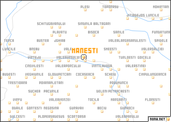 map of Măneşti