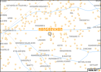 map of Mangar Khān