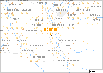 map of Mangol
