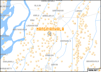 map of Mangriānwāla