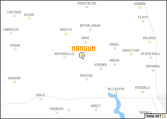 map of Mangum