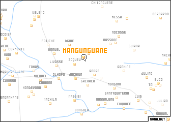 map of Mangunguane