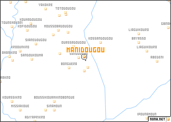 map of Manidougou